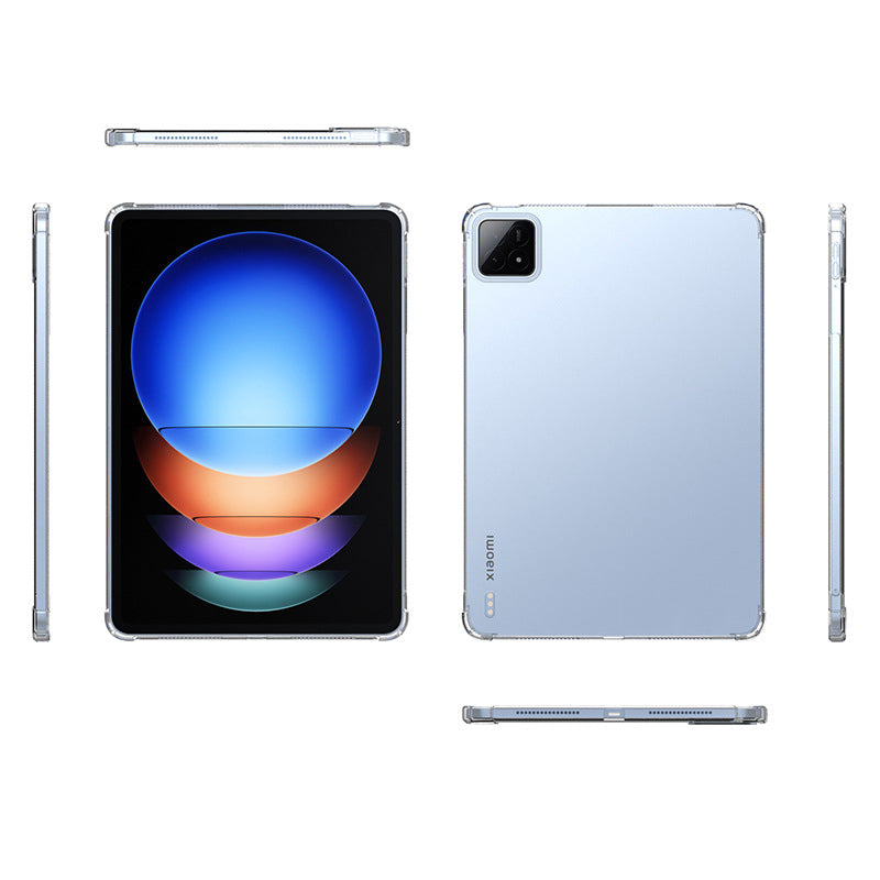 For Xiaomi Pad 6S Pro 12.4 Case Four Corner Protection Soft TPU Clear Tablet Back Cover