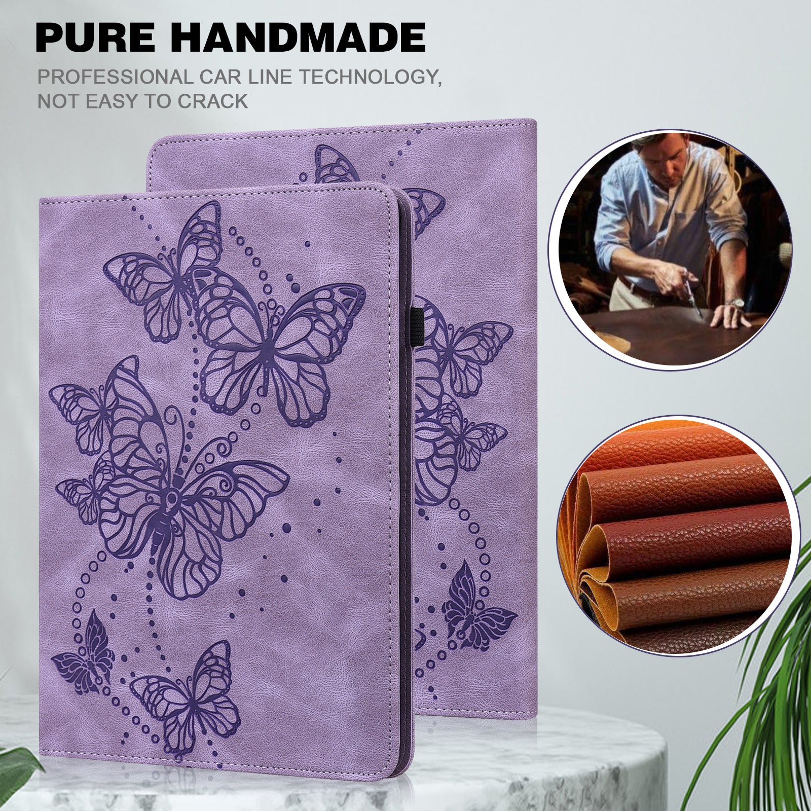 For Lenovo Tab M11 / Xiaoxin Pad 11 2024 Case Card Slots Butterfly Leather Tablet Cover