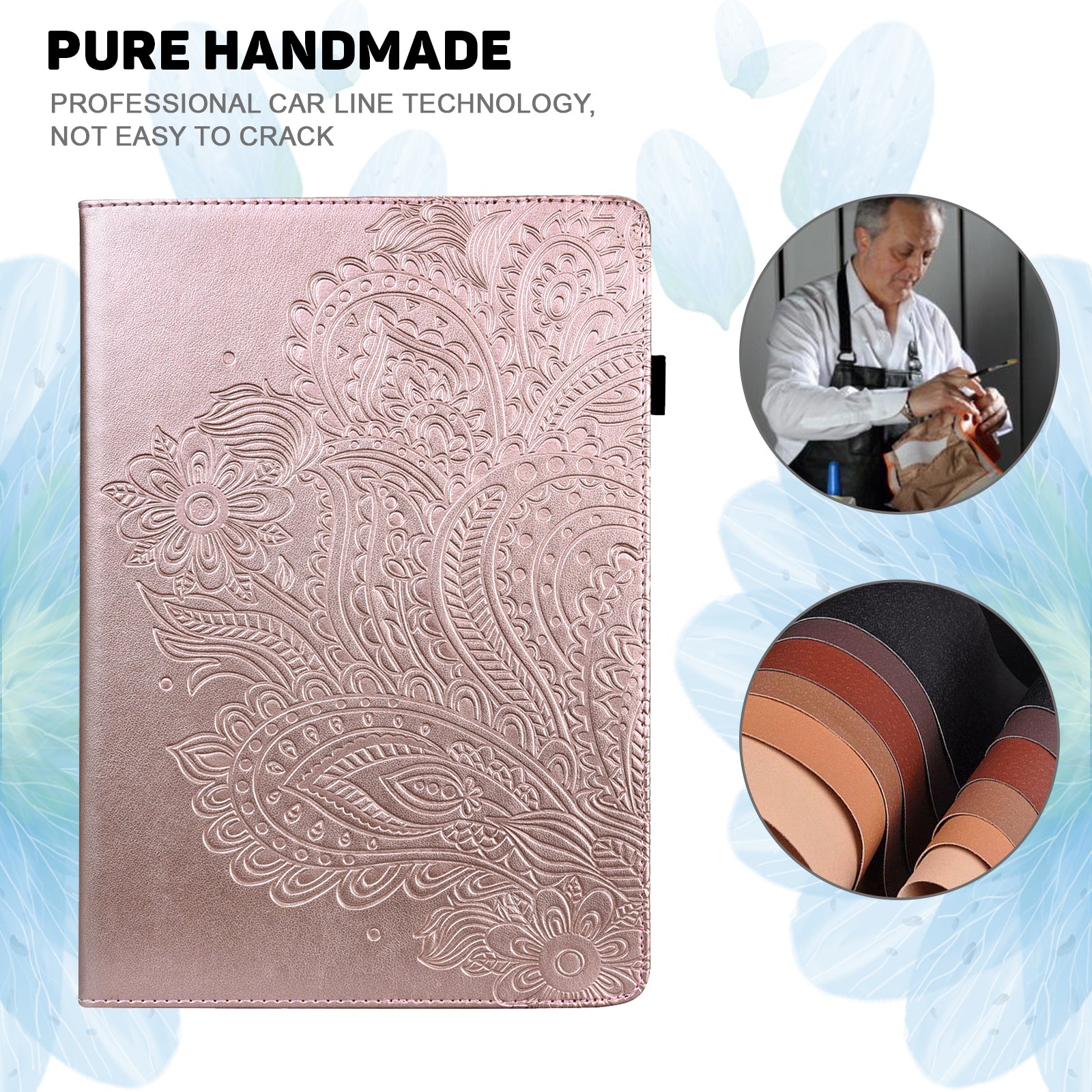 For Lenovo Tab M11 / Xiaoxin Pad 11 2024 Case Flower Pattern PU Leather Stand Tablet Cover