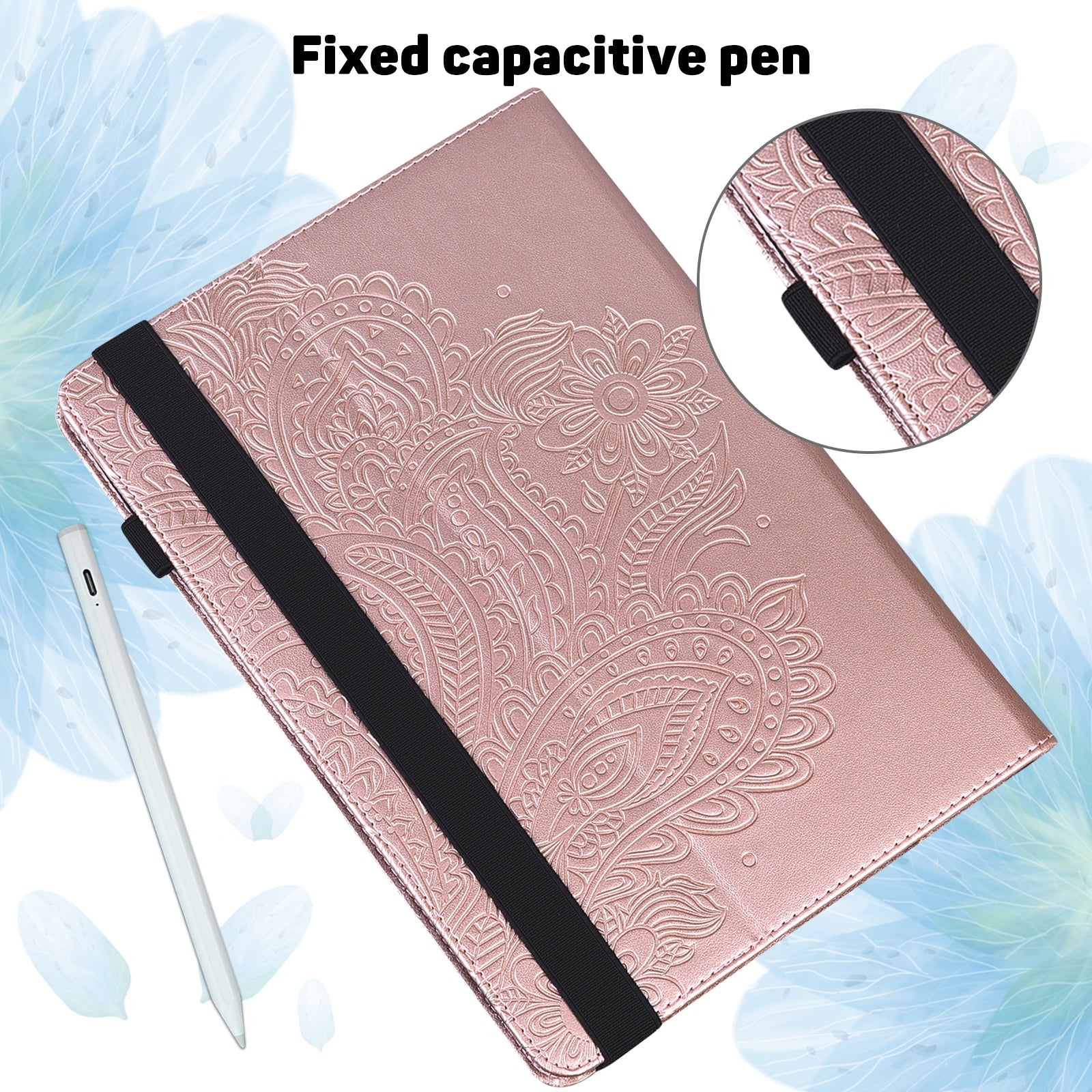 For Lenovo Tab M11 / Xiaoxin Pad 11 2024 Case Flower Pattern PU Leather Stand Tablet Cover