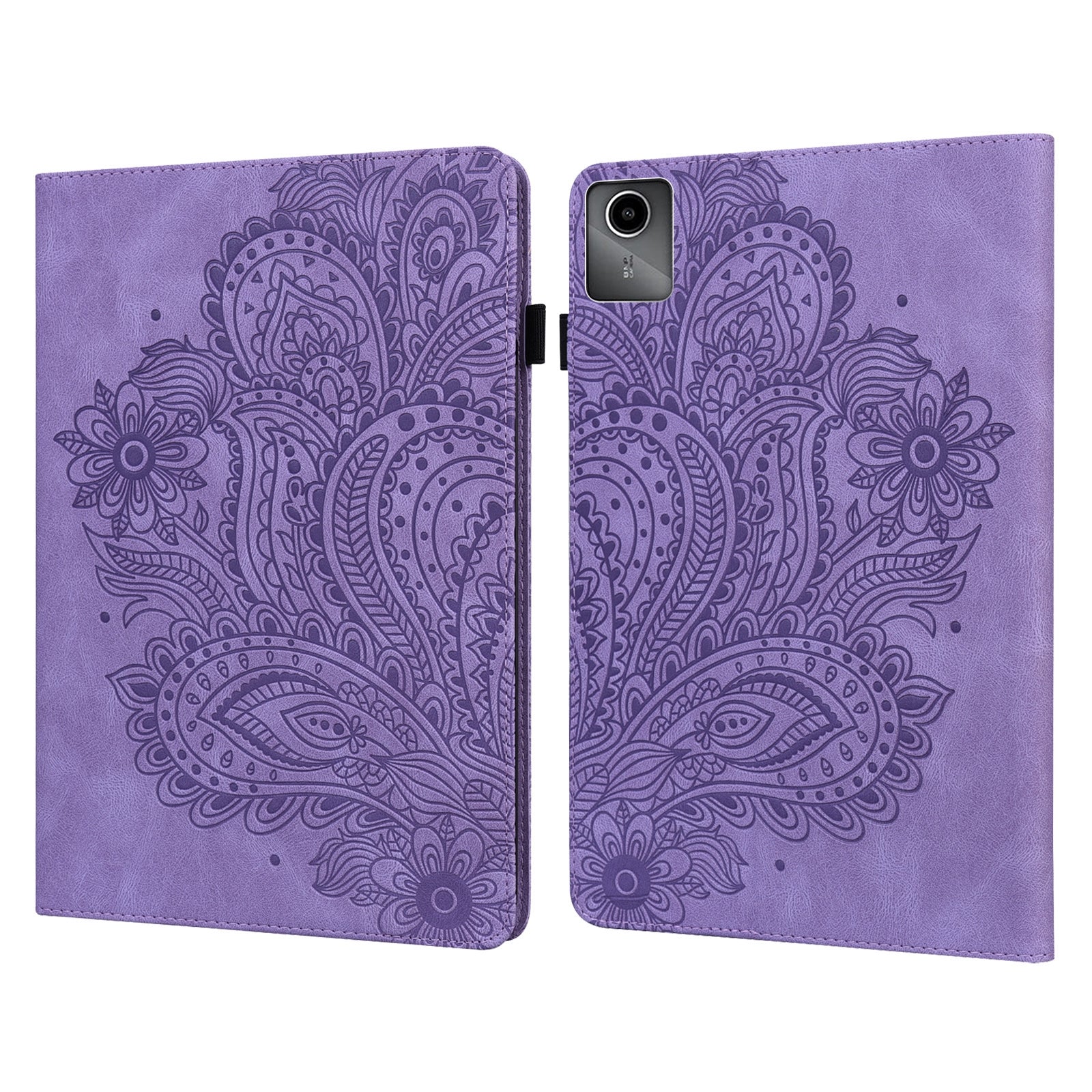 For Lenovo Tab M11 / Xiaoxin Pad 11 2024 Case Flower Pattern PU Leather Stand Tablet Cover