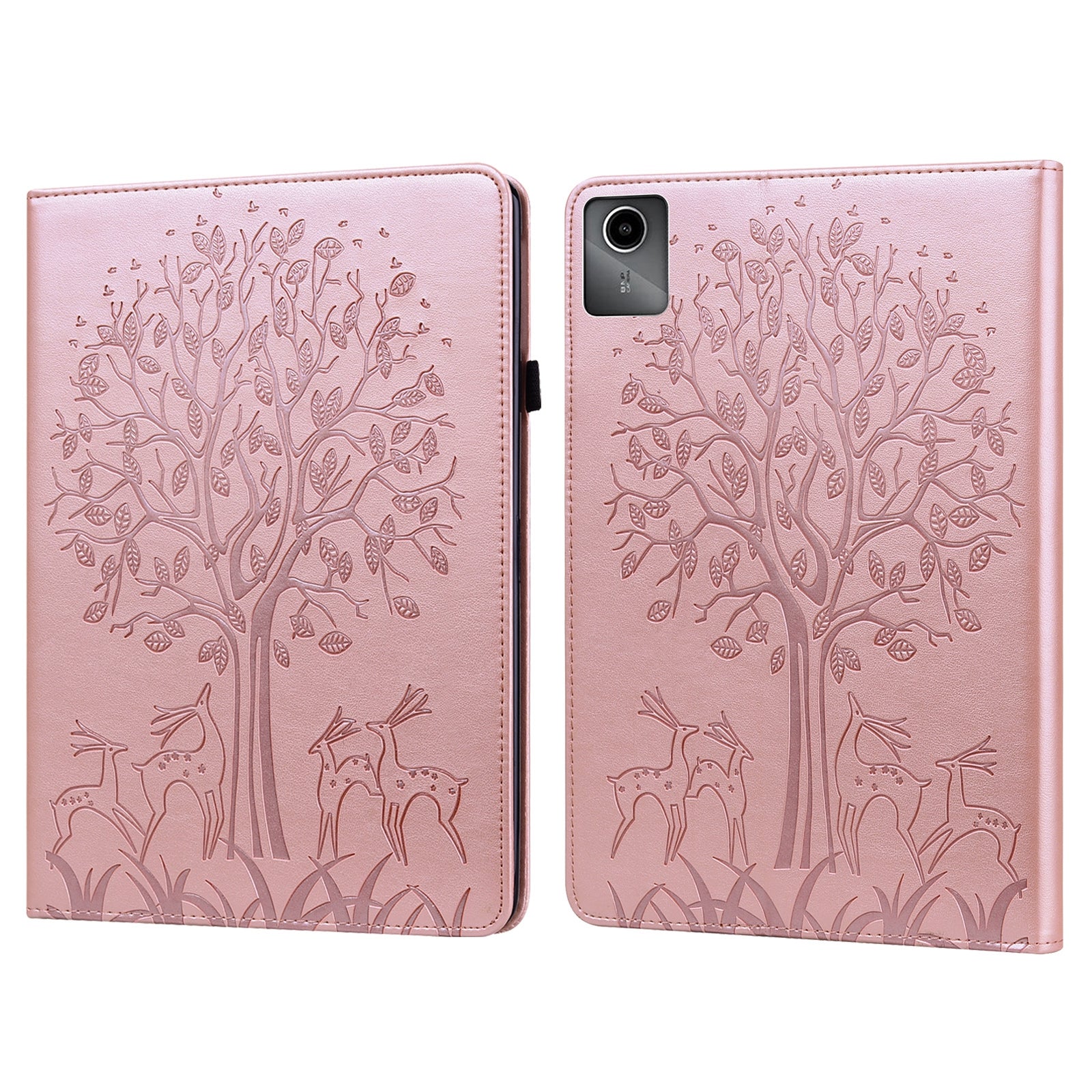 For Lenovo Tab M11 / Xiaoxin Pad 11 2024 Leather Case Tree Deer Pattern Stand Tablet Cover