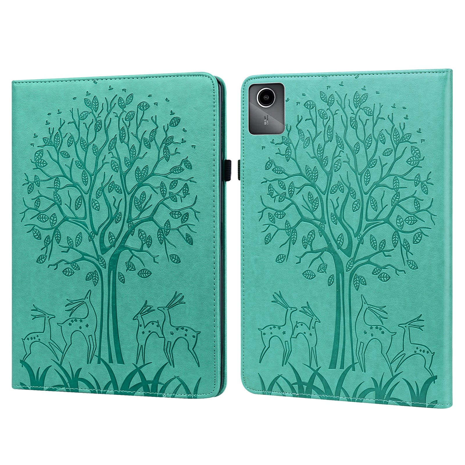 For Lenovo Tab M11 / Xiaoxin Pad 11 2024 Leather Case Tree Deer Pattern Stand Tablet Cover