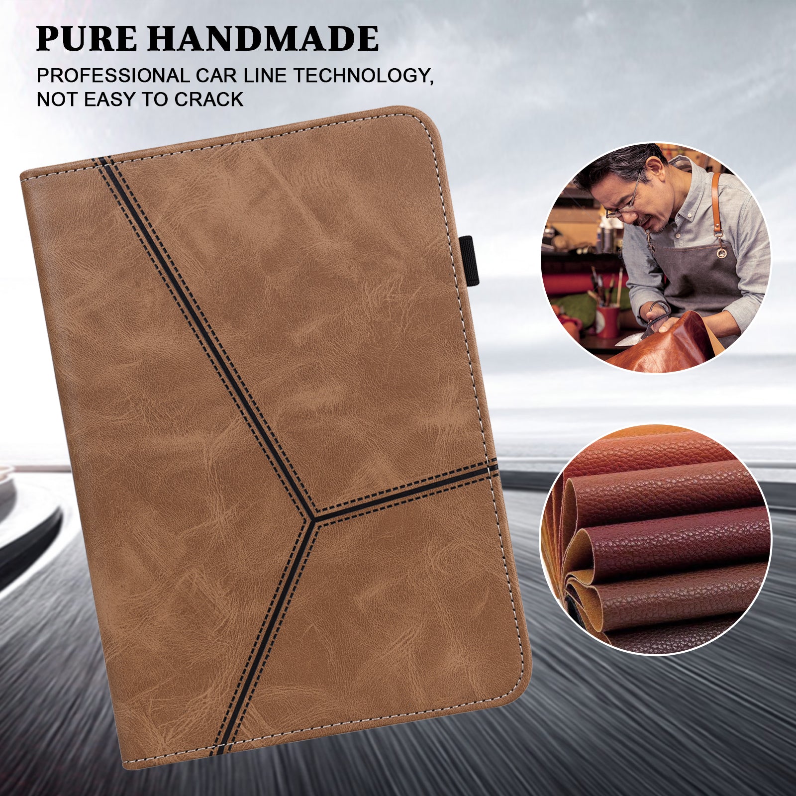For Lenovo Tab M11 / Xiaoxin Pad 11 2024 Case PU Leather Card Holder Protective Stand Cover