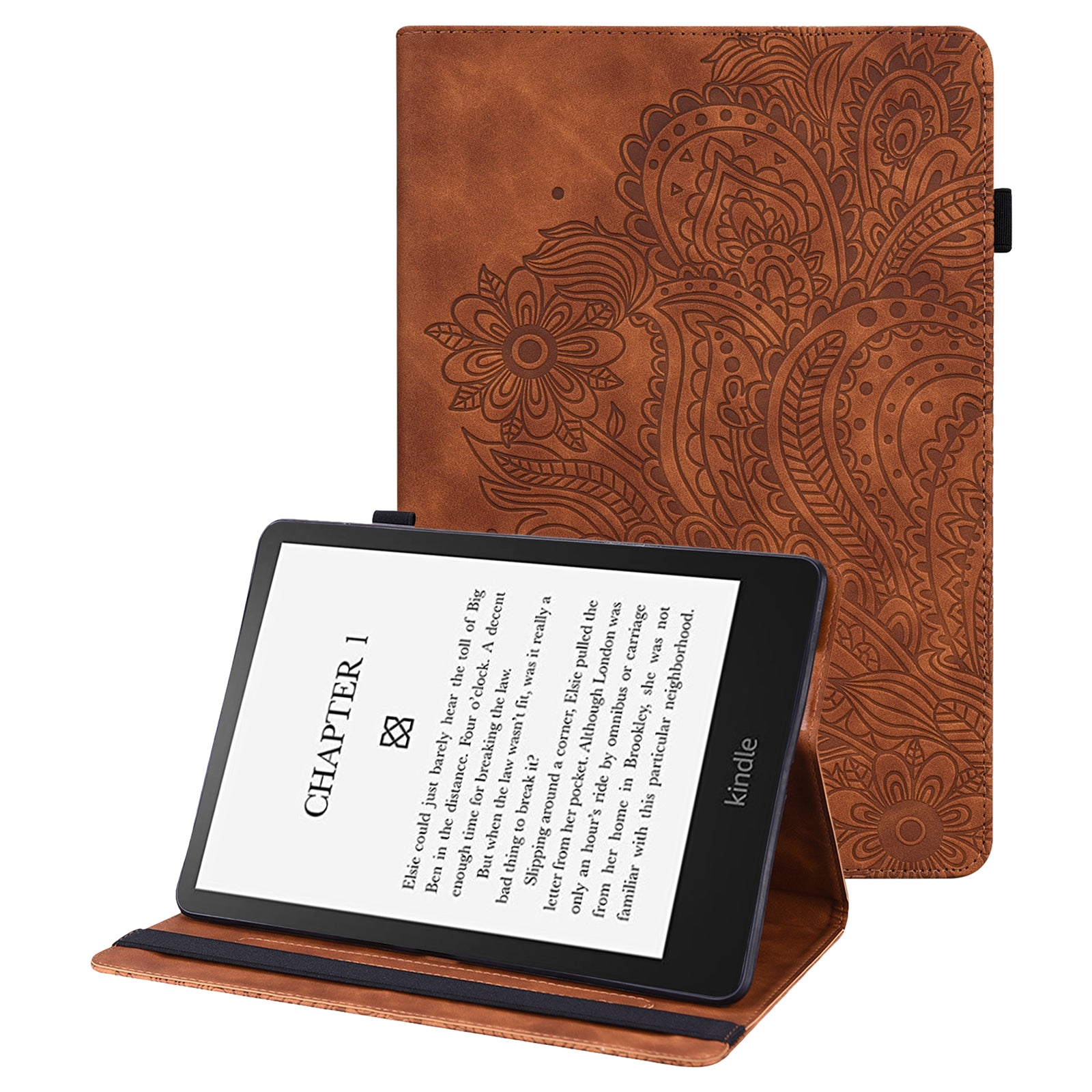 For Amazon Kindle Paperwhite (2024) Case PU Leather E-Reader Cover with Card Slots Stand