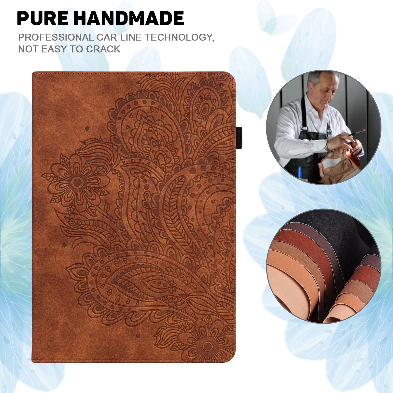 For Amazon Kindle Paperwhite (2024) Case PU Leather E-Reader Cover with Card Slots Stand