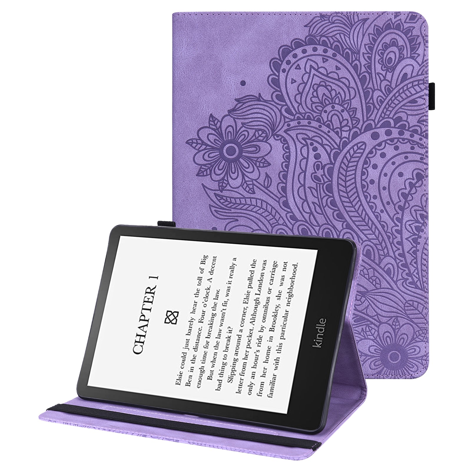 For Amazon Kindle Paperwhite (2024) Case PU Leather E-Reader Cover with Card Slots Stand