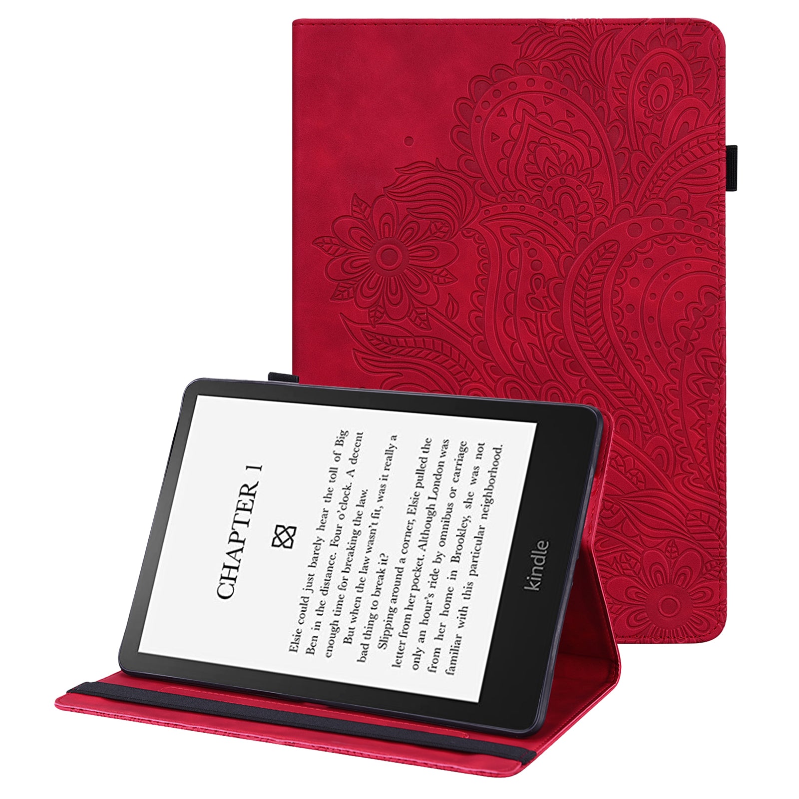 For Amazon Kindle Paperwhite (2024) Case PU Leather E-Reader Cover with Card Slots Stand