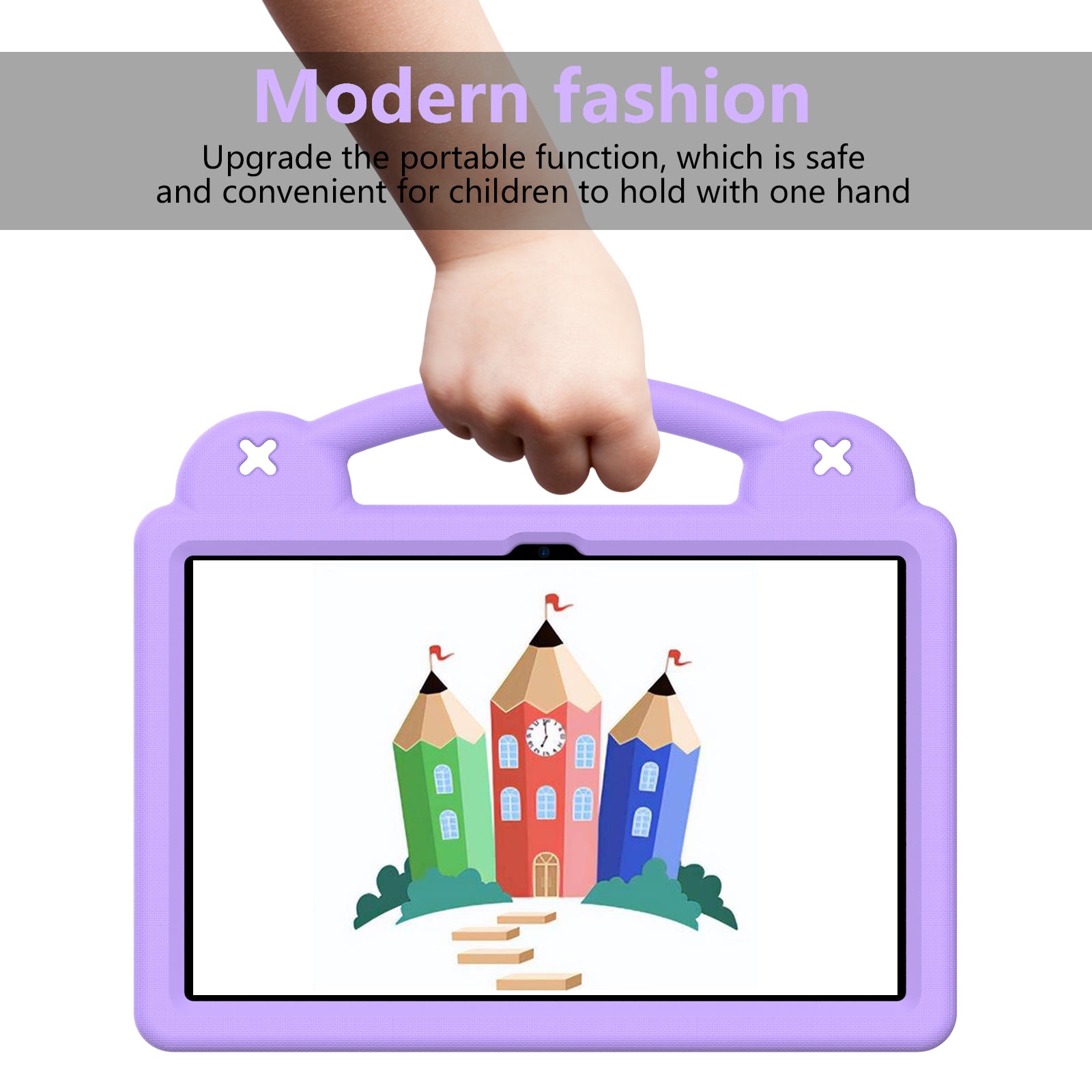 For TCL Tab 10 Gen 2 / T-Mobile REVVL Tab Case EVA Cute Patterns Tablet Cover with Kickstand and Handle