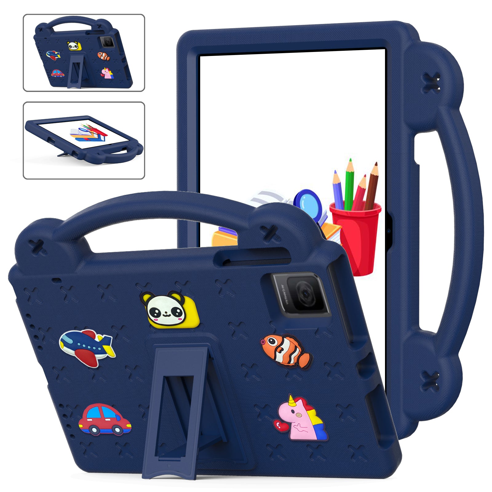 For TCL Tab 10 Gen 2 / T-Mobile REVVL Tab Case EVA Cute Patterns Tablet Cover with Kickstand and Handle