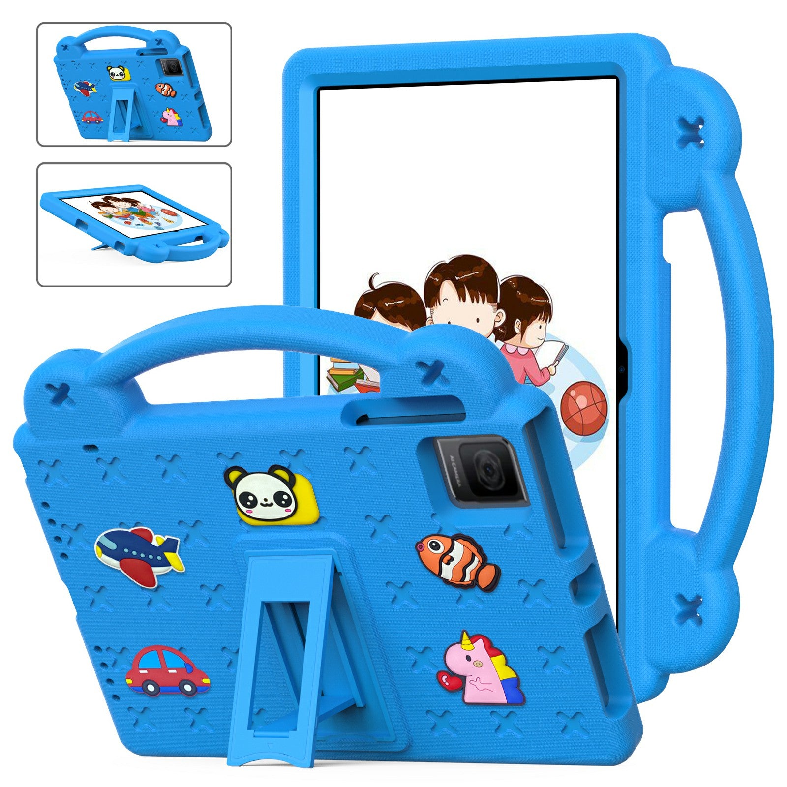 For TCL Tab 10 Gen 2 / T-Mobile REVVL Tab Case EVA Cute Patterns Tablet Cover with Kickstand and Handle