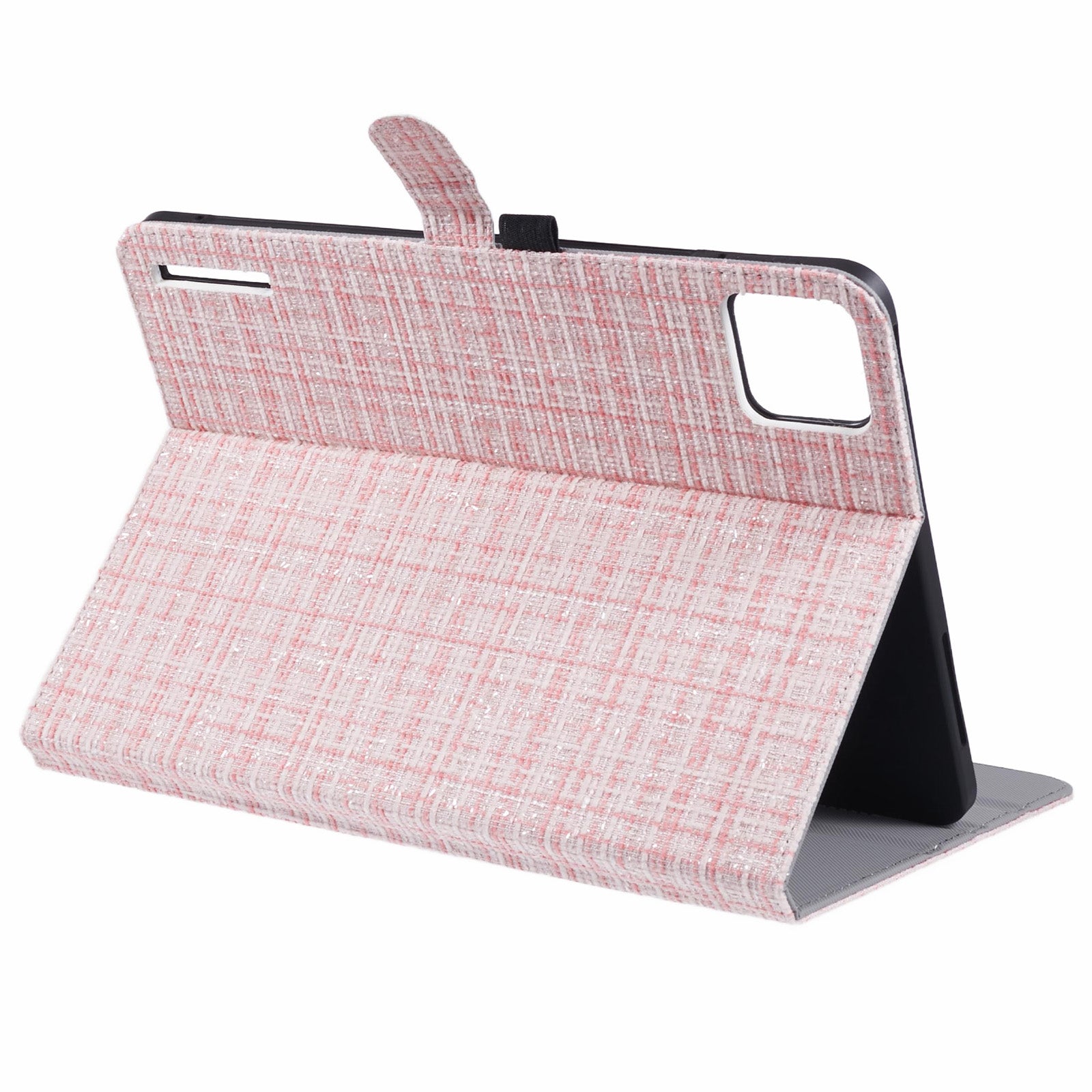 For Xiaomi Pad 6S Pro 12.4 Woven Pattern Tablet Case PU Leather Flip Stand Cover