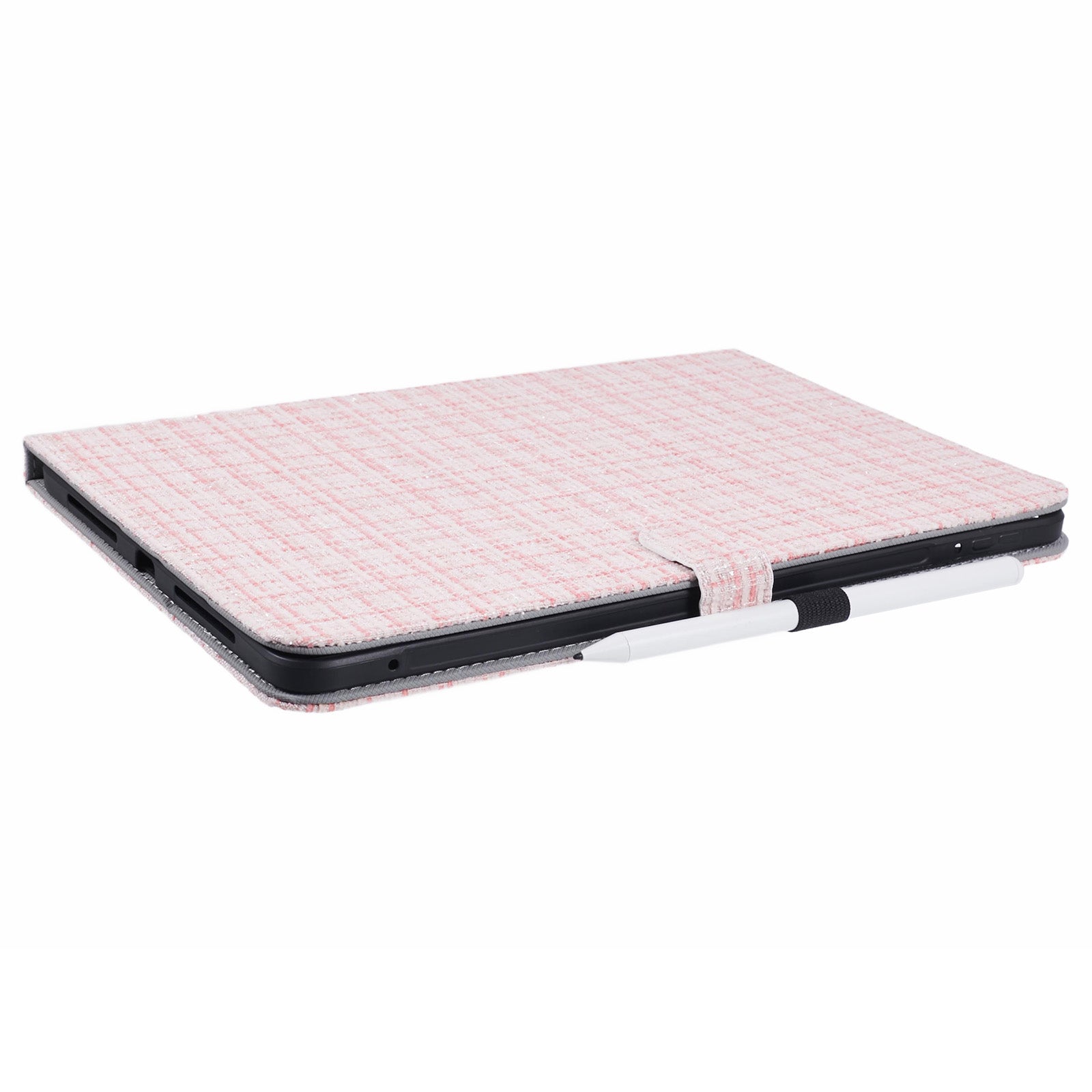 For Xiaomi Pad 6S Pro 12.4 Woven Pattern Tablet Case PU Leather Flip Stand Cover
