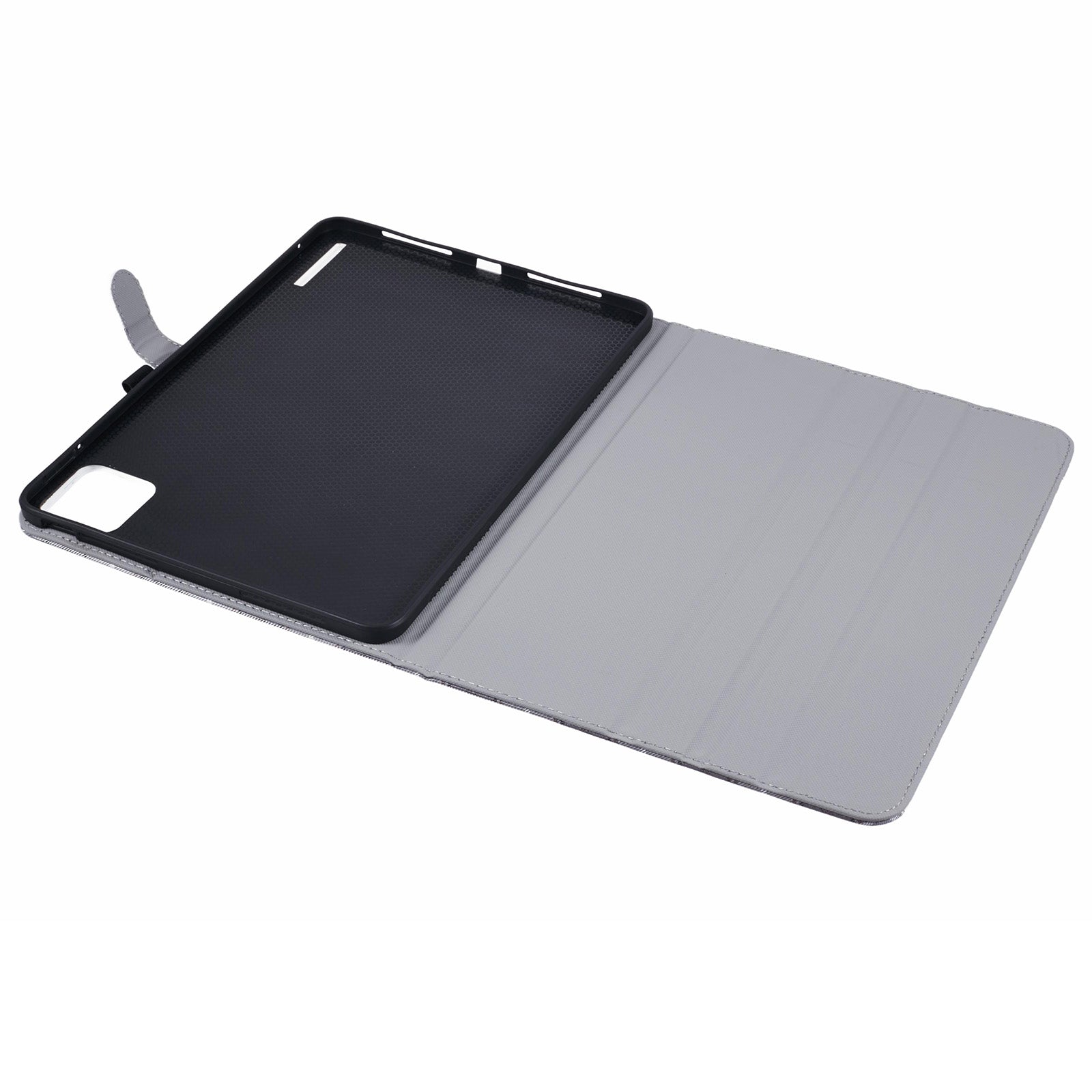 For Xiaomi Pad 6S Pro 12.4 Case Grid Pattern Stand PU Leather Tablet Cover