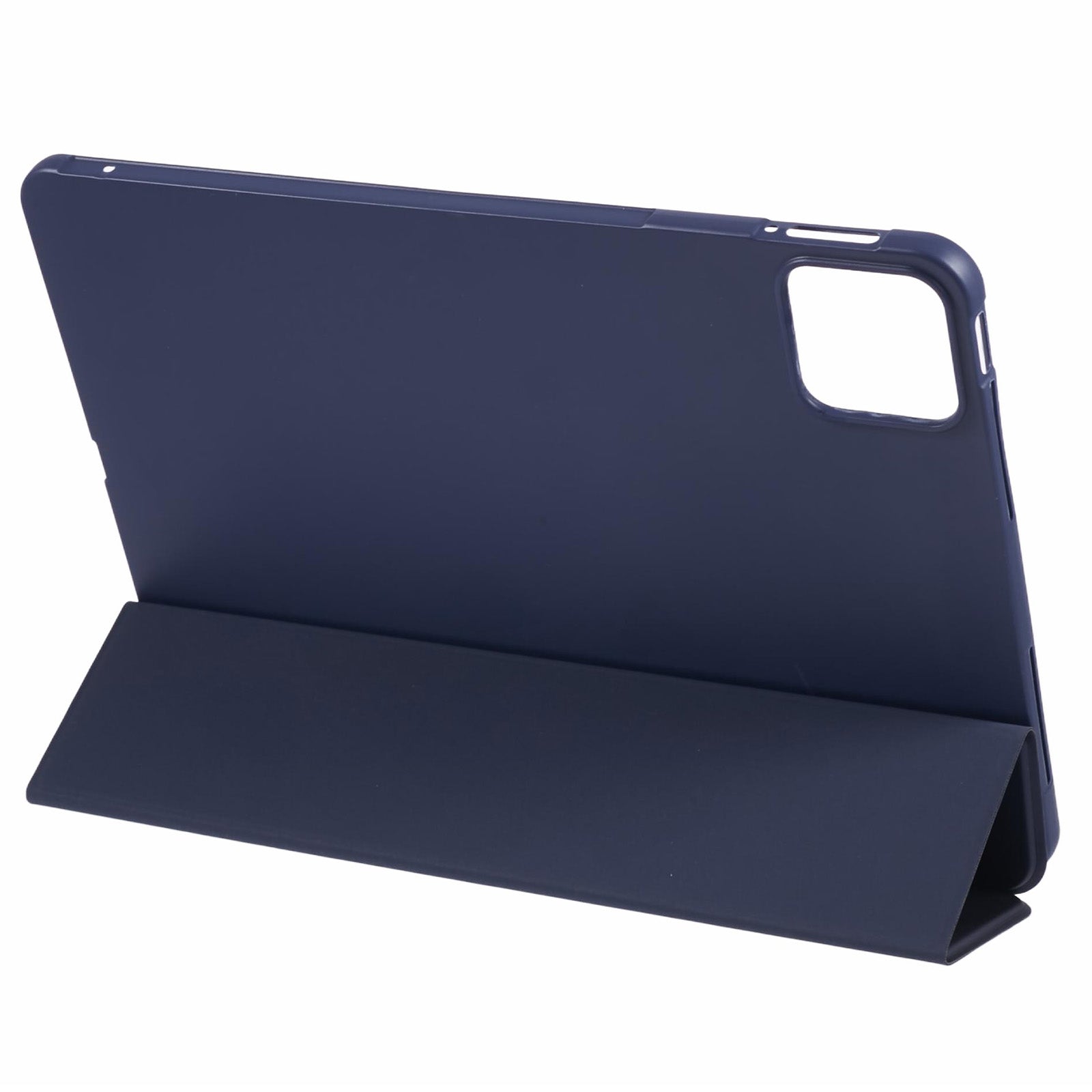For Xiaomi Pad 6S Pro 12.4 Case Tri-fold Stand Shell PU Leather+Silicone Tablet Cover