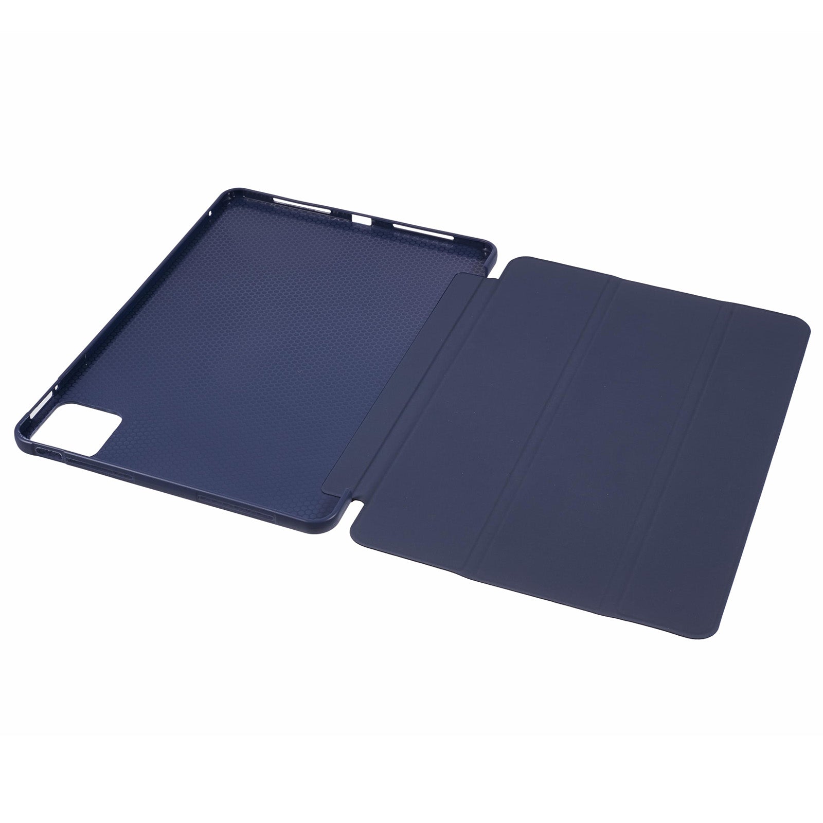 For Xiaomi Pad 6S Pro 12.4 Case Tri-fold Stand Shell PU Leather+Silicone Tablet Cover