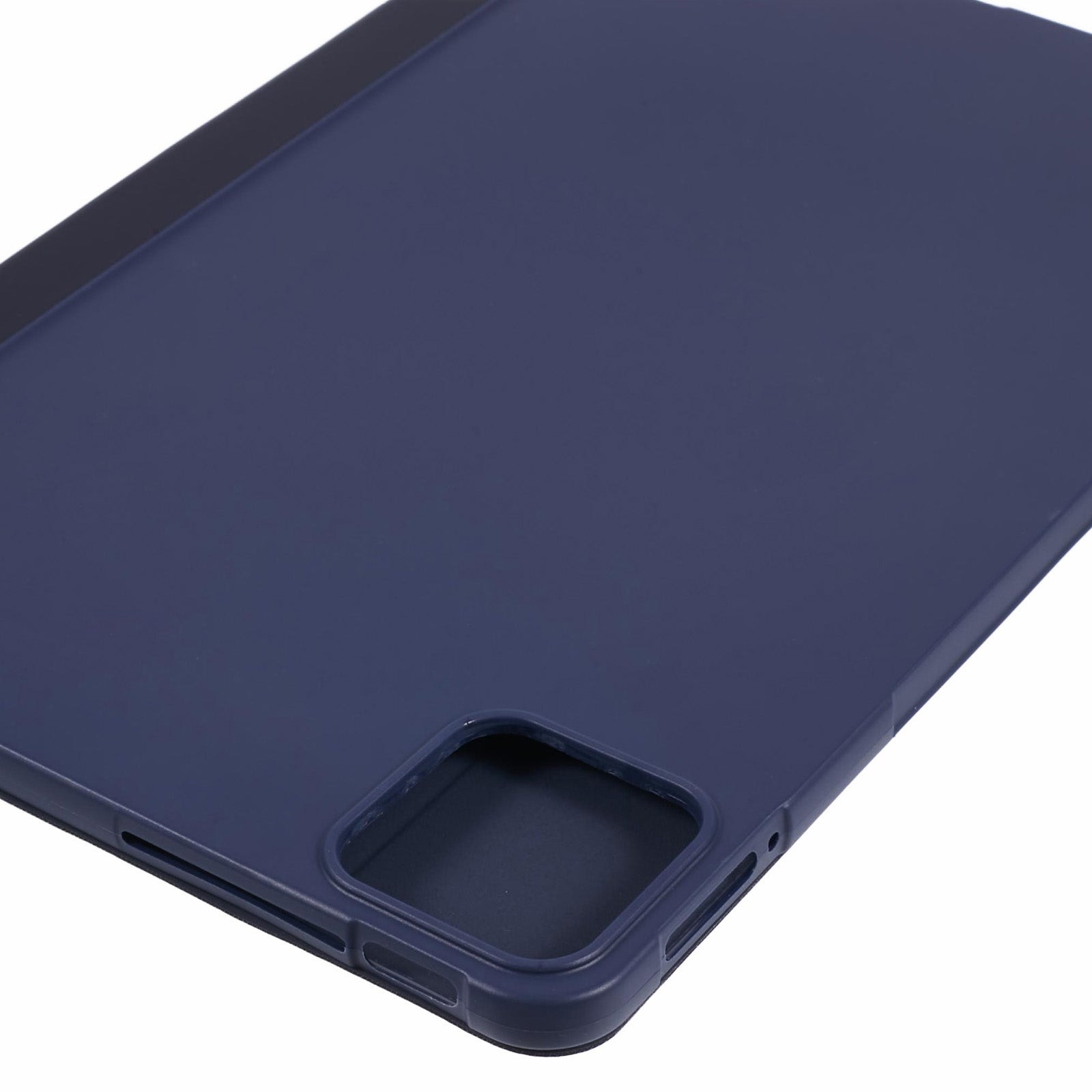 For Xiaomi Pad 6S Pro 12.4 Case Tri-fold Stand Shell PU Leather+Silicone Tablet Cover