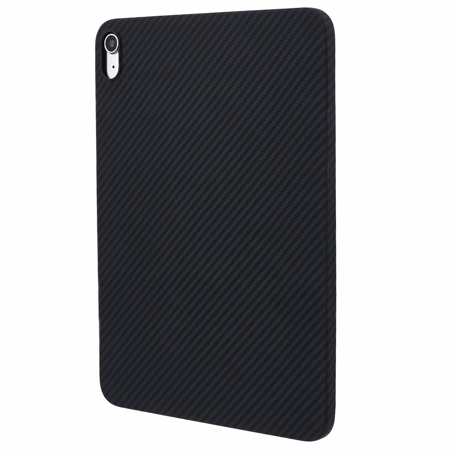 For iPad Air (2022) / (2020) Black Case 1500D Coarse Texture Aramid Fiber Tablet Cover
