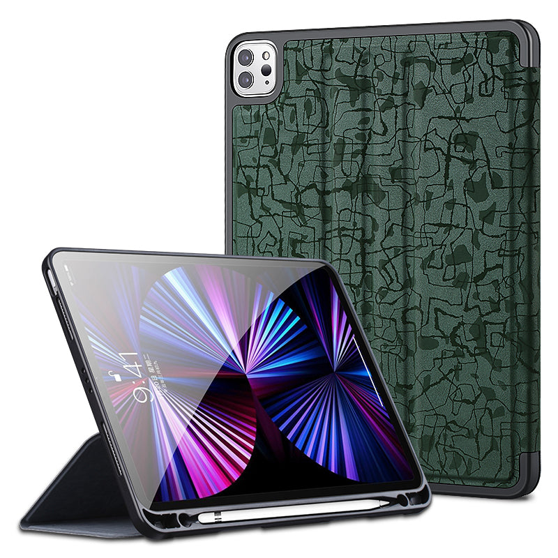 X-LEVEL Fashion Texture Series for iPad Pro 11 (2018) / (2020) / (2021) / (2022) Leather Case Stand Tablet Cover