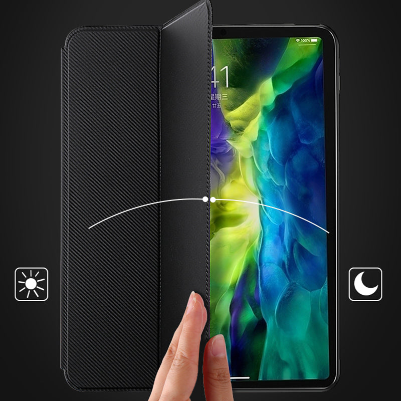 X-LEVEL For iPad Air (2020) / (2022) Case Aramid Fiber+TPU Tablet Cover with Tri-fold Stand