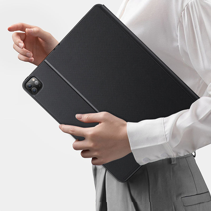 X-LEVEL For iPad Air (2020) / (2022) Case Aramid Fiber+TPU Tablet Cover with Tri-fold Stand