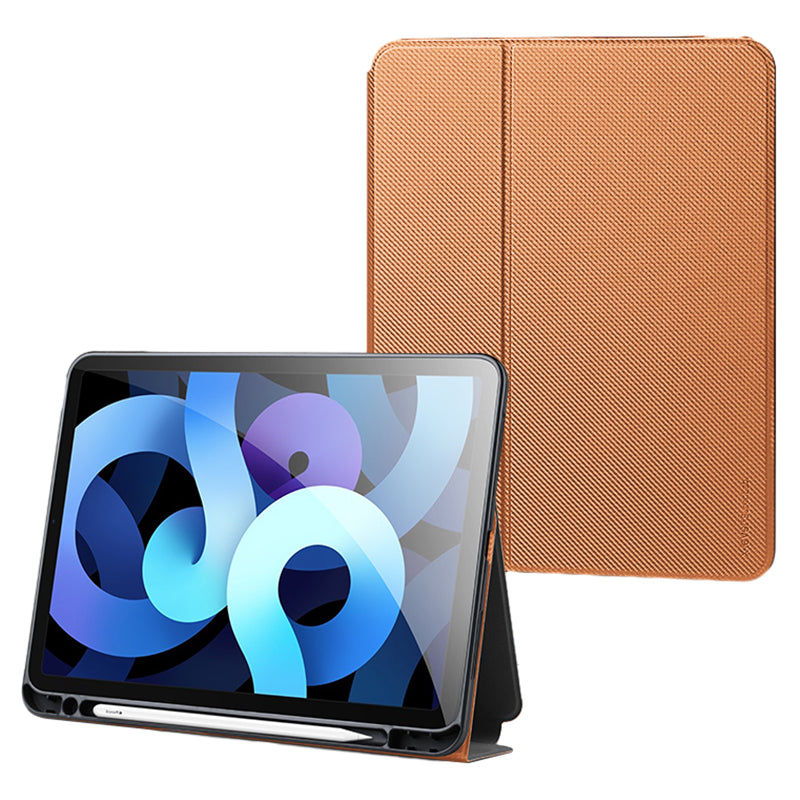 X-LEVEL For iPad Air (2020) / (2022) Case Aramid Fiber+TPU Tablet Cover with Tri-fold Stand