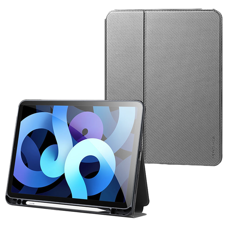 X-LEVEL For iPad Air (2020) / (2022) Case Aramid Fiber+TPU Tablet Cover with Tri-fold Stand