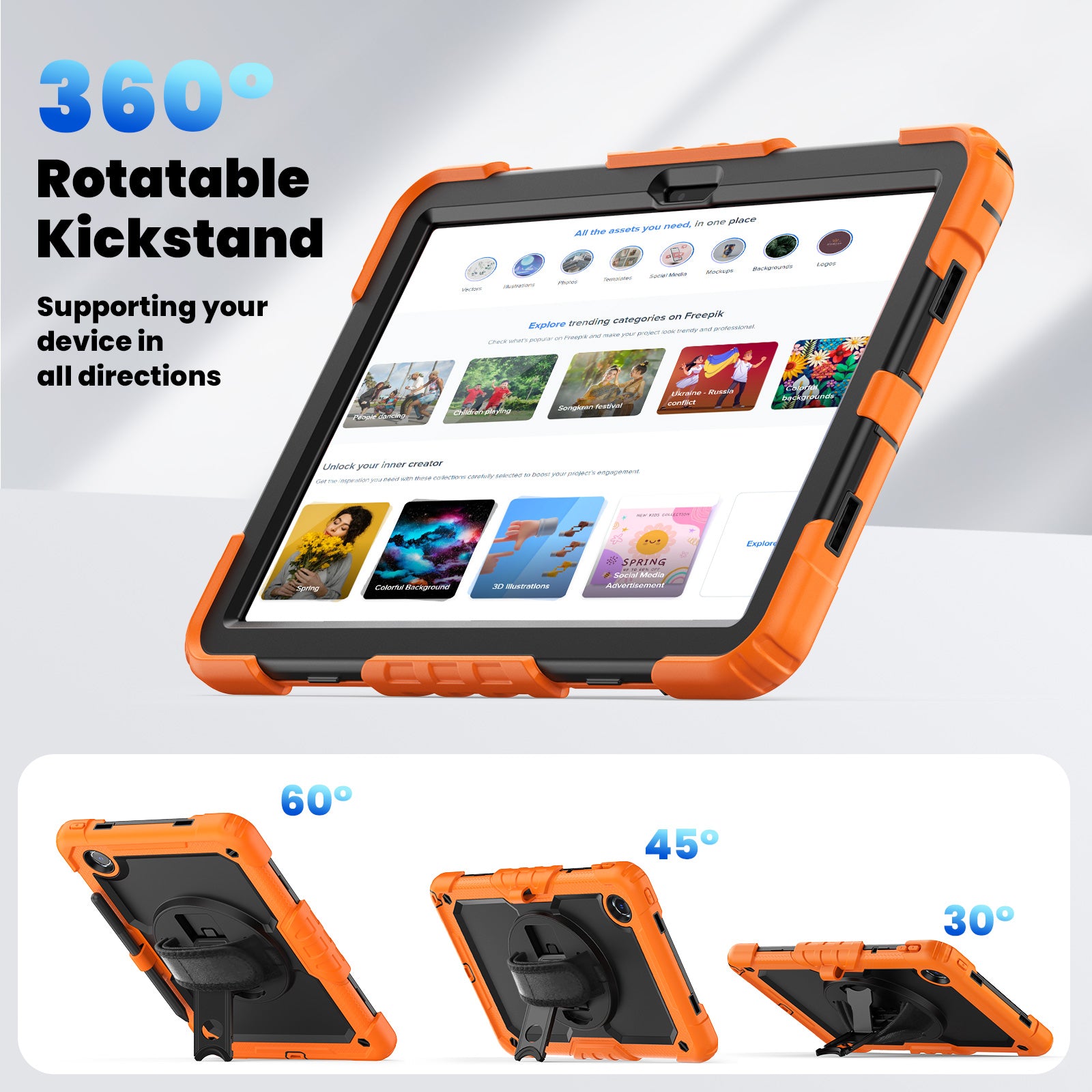 For Lenovo Tab M11 / Xiaoxin Pad 11 2024 TB330FU TB331FC Kickstand Case PC+Silicone Tablet Cover
