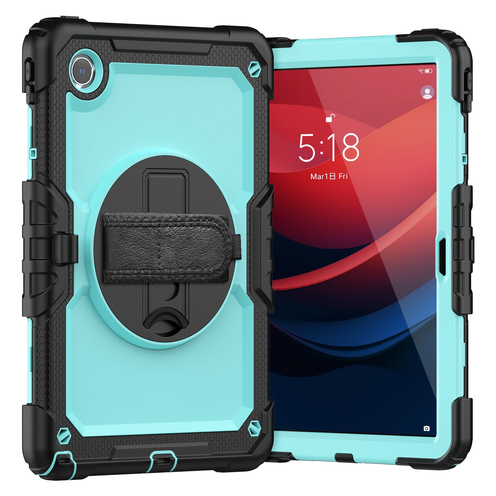 For Lenovo Tab M11 / Xiaoxin Pad 11 2024 TB330FU TB331FC Kickstand Case PC+Silicone Tablet Cover