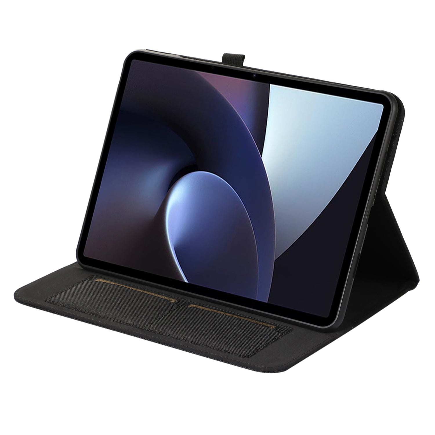 For Oppo Pad Neo Cloth Texture Leather Case Tablet Stand Cover with Card Holder