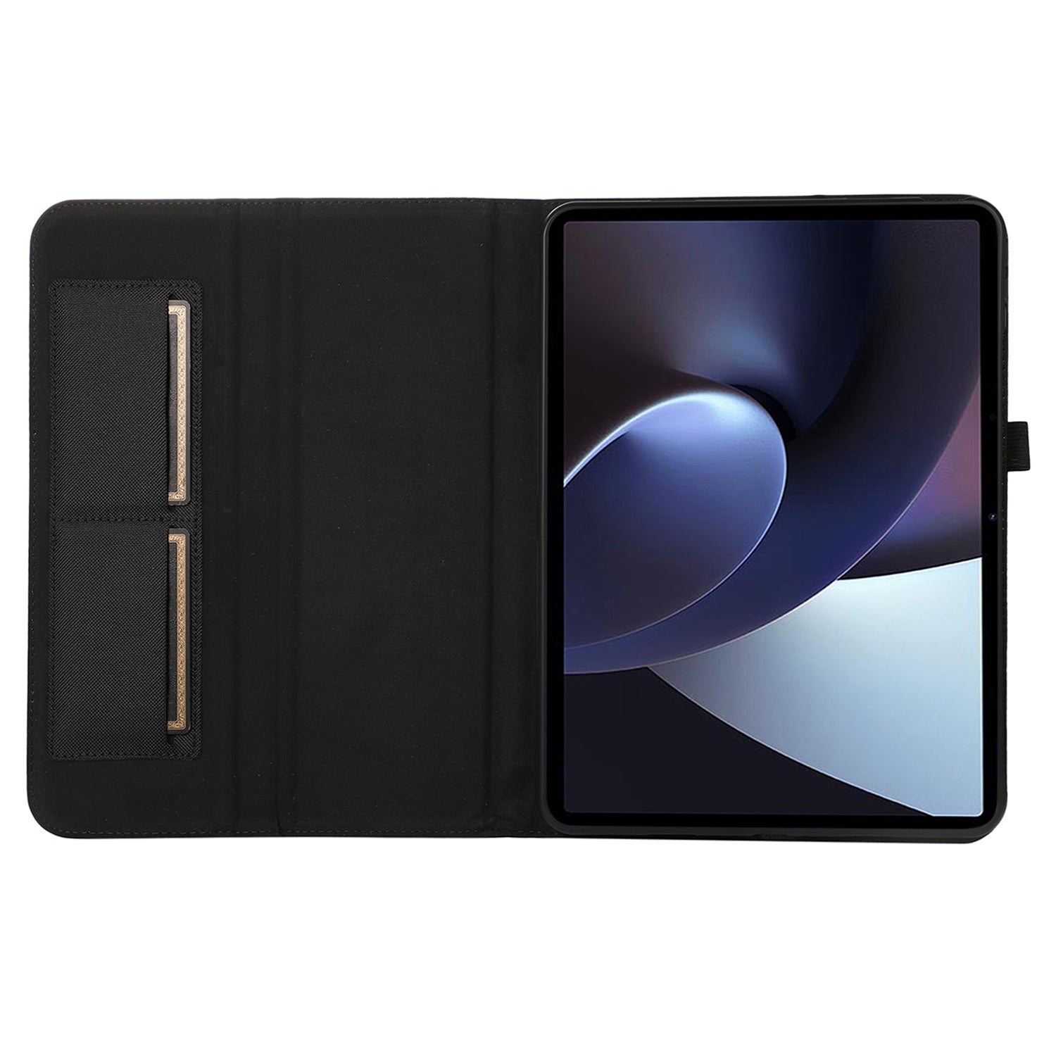 For Oppo Pad Neo Cloth Texture Leather Case Tablet Stand Cover with Card Holder