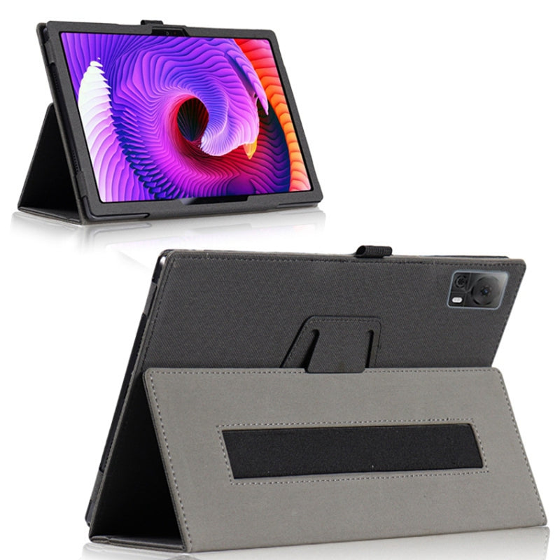 For T-Mobile REVVL Tab Case Skin-touch Leather Stand Tablet Cover with Wristband Design