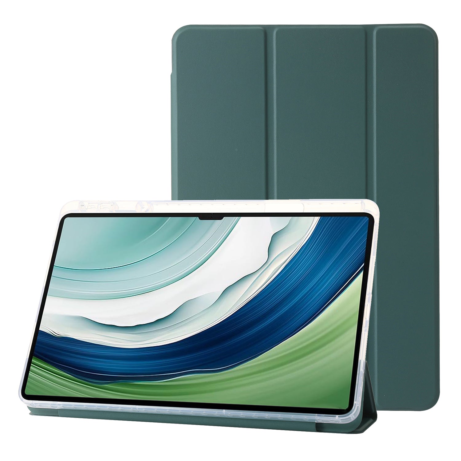 For Huawei MatePad Pro 13.2 Tablet Case Bump Proof TPU+Acrylic+PU Tri-fold Stand Cover