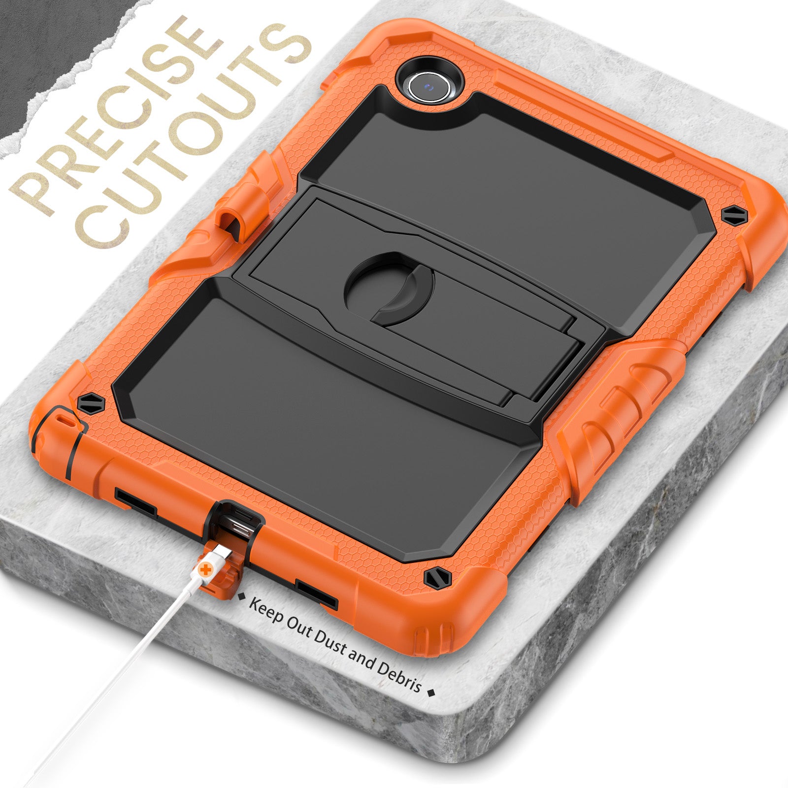 For Lenovo Tab M11 / Xiaoxin Pad 11 2024 TB-330FU / TB-331FC Case PC+Silicone Kickstand Tablet Cover with Strap