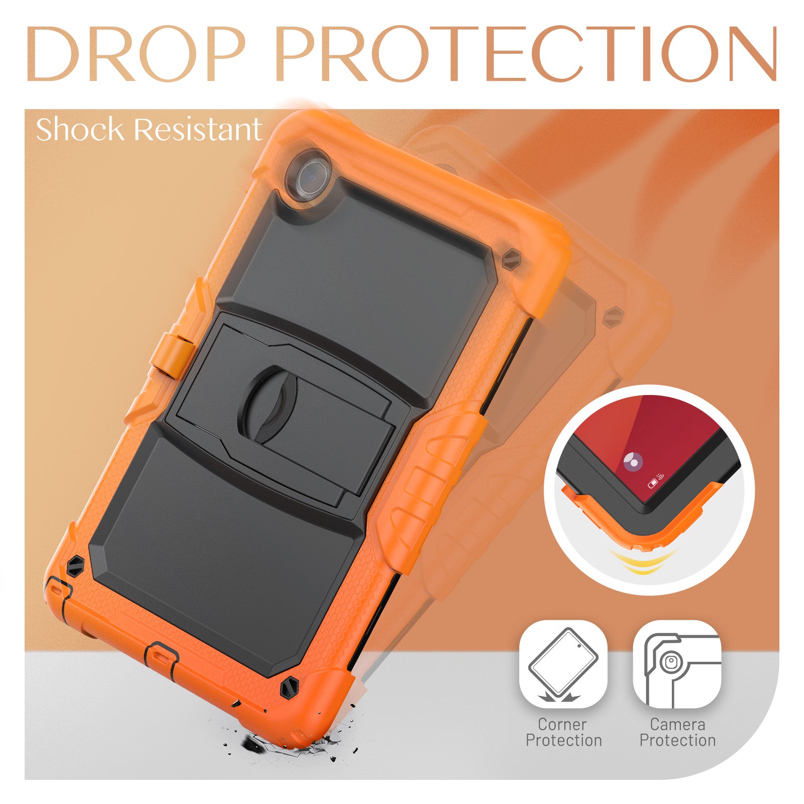 For Lenovo Tab M11 / Xiaoxin Pad 11 2024 TB-330FU / TB-331FC Case PC+Silicone Kickstand Tablet Cover with Strap