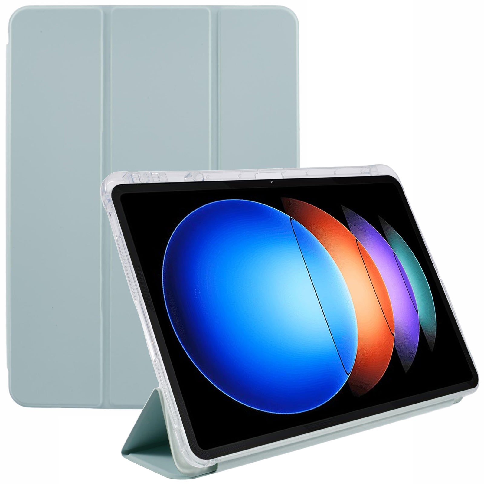 For Xiaomi Pad 6S Pro 12.4 Case Tri-fold Stand Leather Tablet Cover with Pen Slot