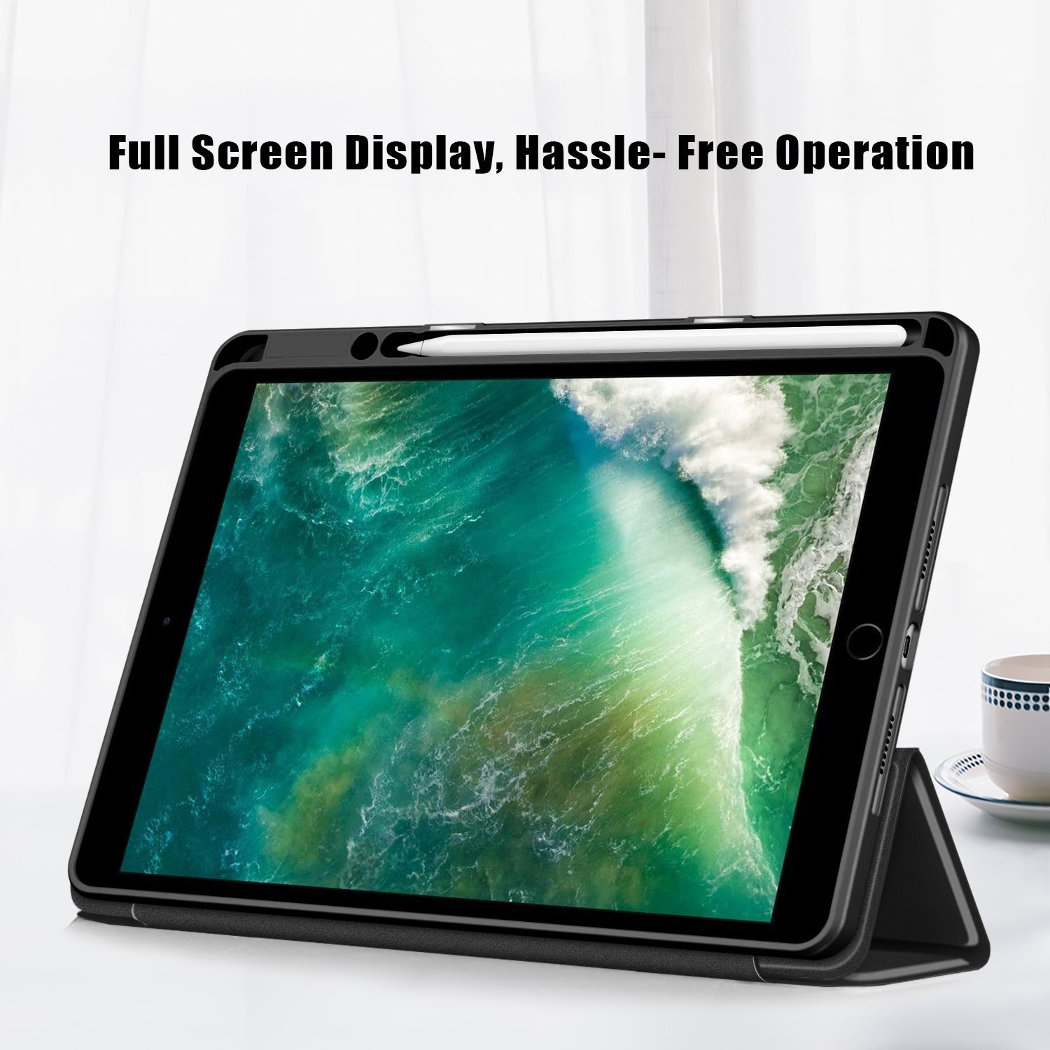 Case for iPad 10.2 (2019) / (2020) / (2021) / iPad Pro 10.5-inch (2017) / Air 10.5 inch (2019) Tri-fold Stand Leather Cover