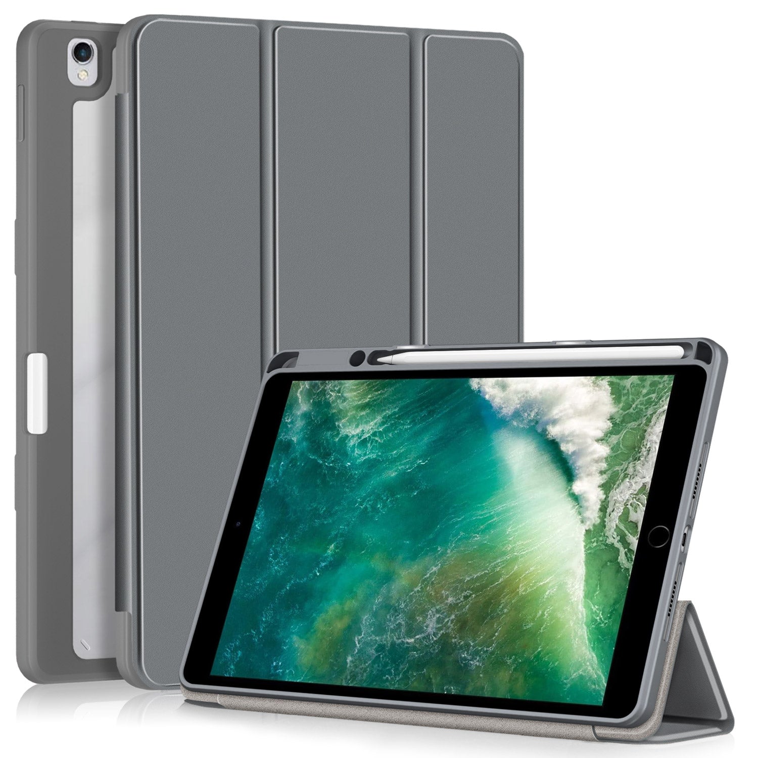 Case for iPad 10.2 (2019) / (2020) / (2021) / iPad Pro 10.5-inch (2017) / Air 10.5 inch (2019) Tri-fold Stand Leather Cover