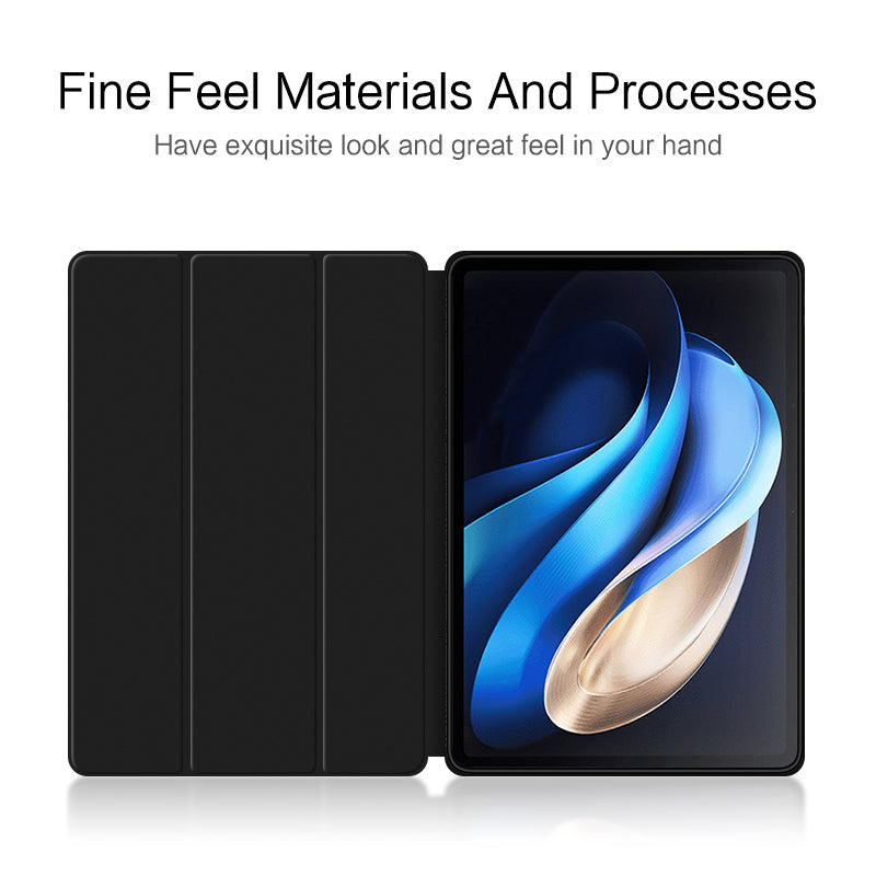 For vivo Pad3 Pro Case PU Leather Trifold Stand Tablet Cover with Auto Wake / Sleep
