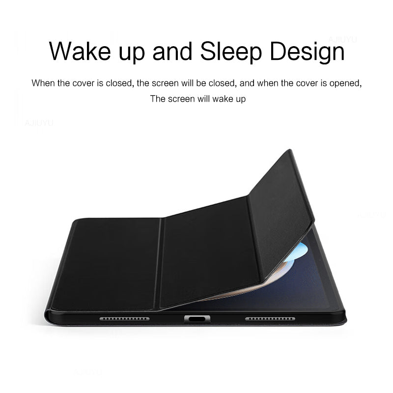 For vivo Pad3 Pro Case PU Leather Trifold Stand Tablet Cover with Auto Wake / Sleep