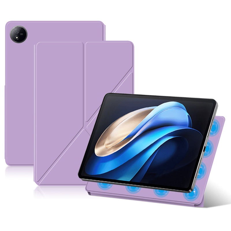For vivo Pad3 Pro Case Origami Stand Magnetic Absorption PU Leather Tablet Cover