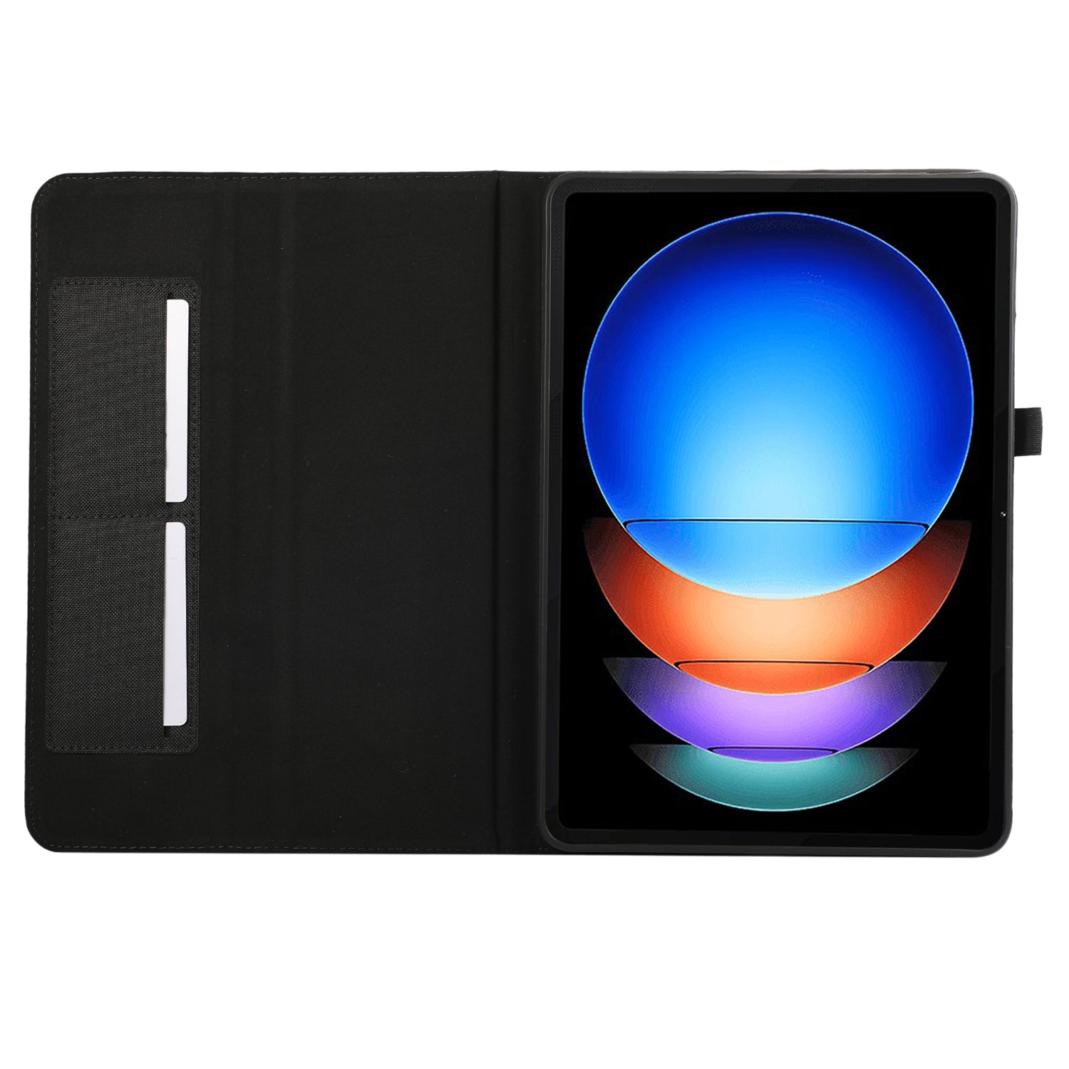 For Xiaomi Pad 6S Pro 12.4 Case Cloth Texture Leather Tablet Stand Cover with Card Holder