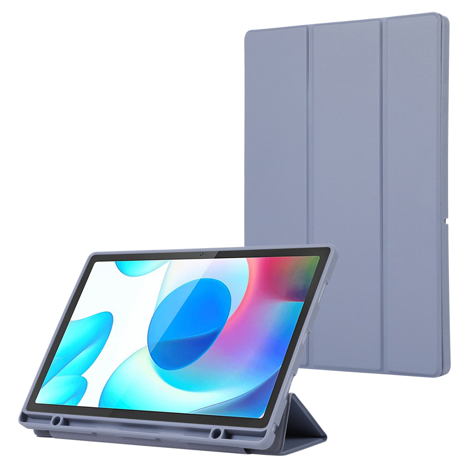For Samsung Galaxy Tab A9+ Case Tri-fold Stand PU Leather Tablet Cover with Pen Slot