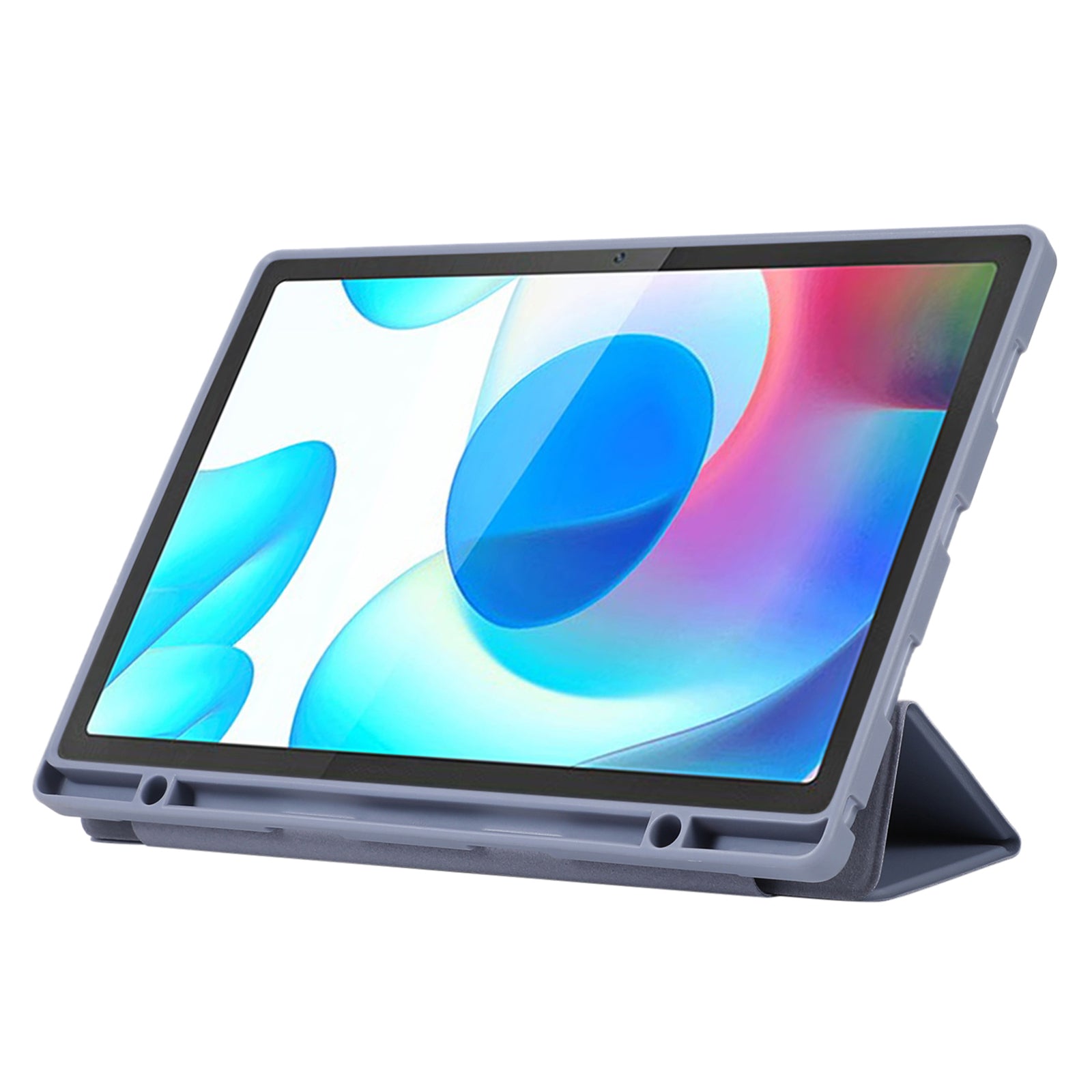 For Samsung Galaxy Tab A9+ Case Tri-fold Stand PU Leather Tablet Cover with Pen Slot