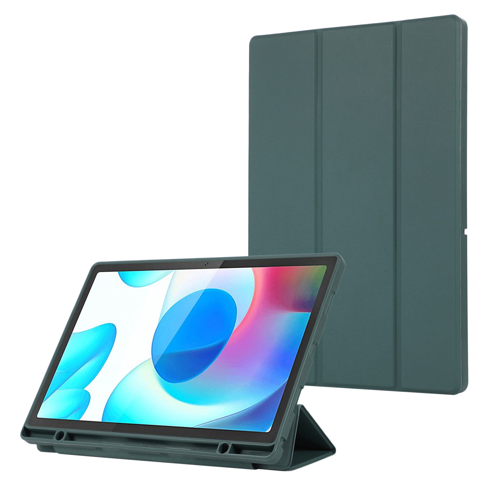 For Samsung Galaxy Tab A9+ Case Tri-fold Stand PU Leather Tablet Cover with Pen Slot