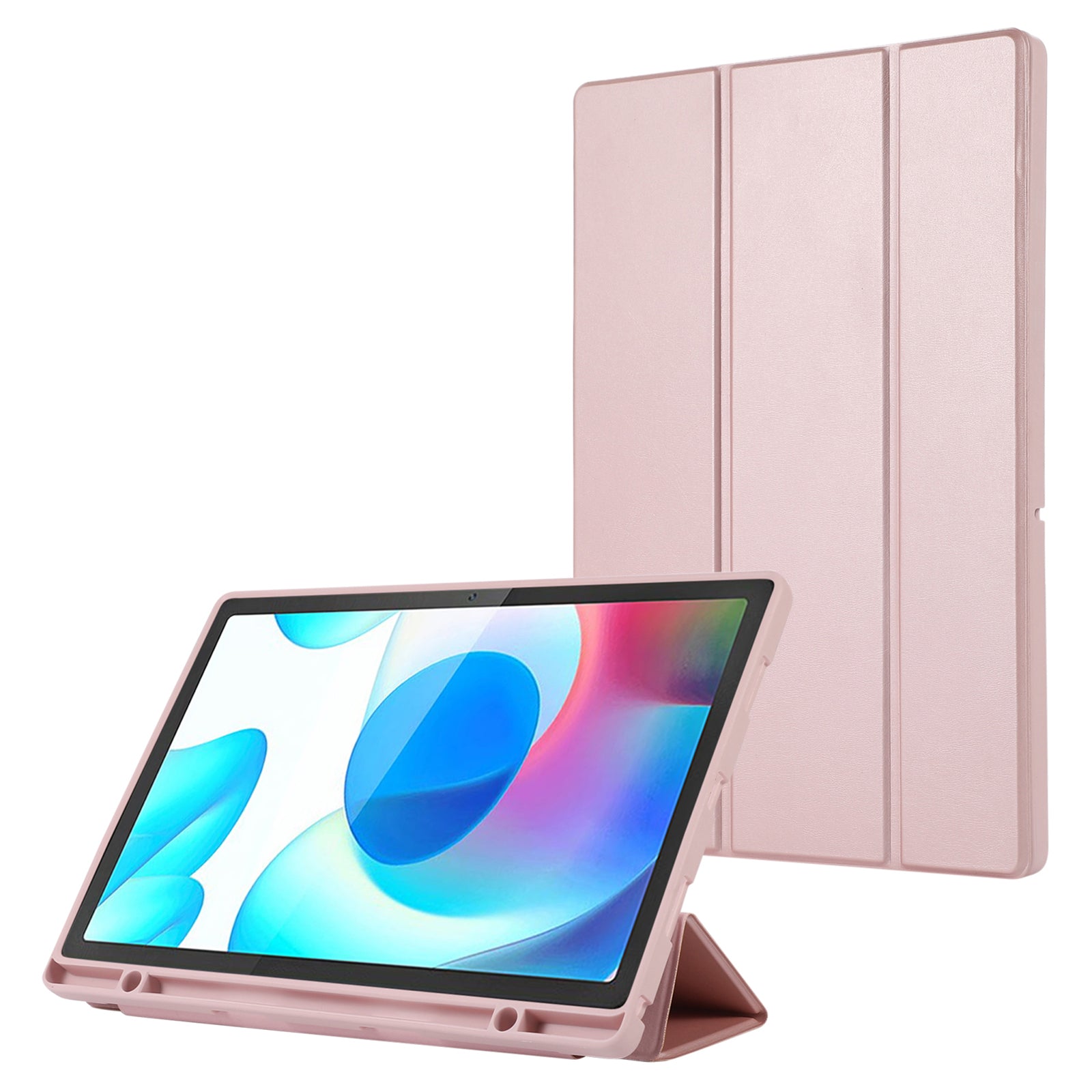 For Samsung Galaxy Tab A9+ Case Tri-fold Stand PU Leather Tablet Cover with Pen Slot