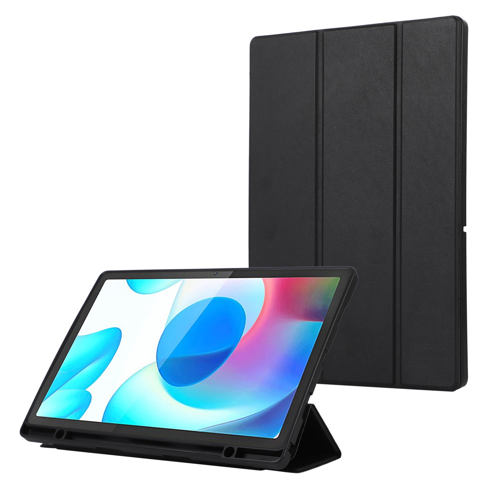 For Samsung Galaxy Tab A9+ Case Tri-fold Stand PU Leather Tablet Cover with Pen Slot