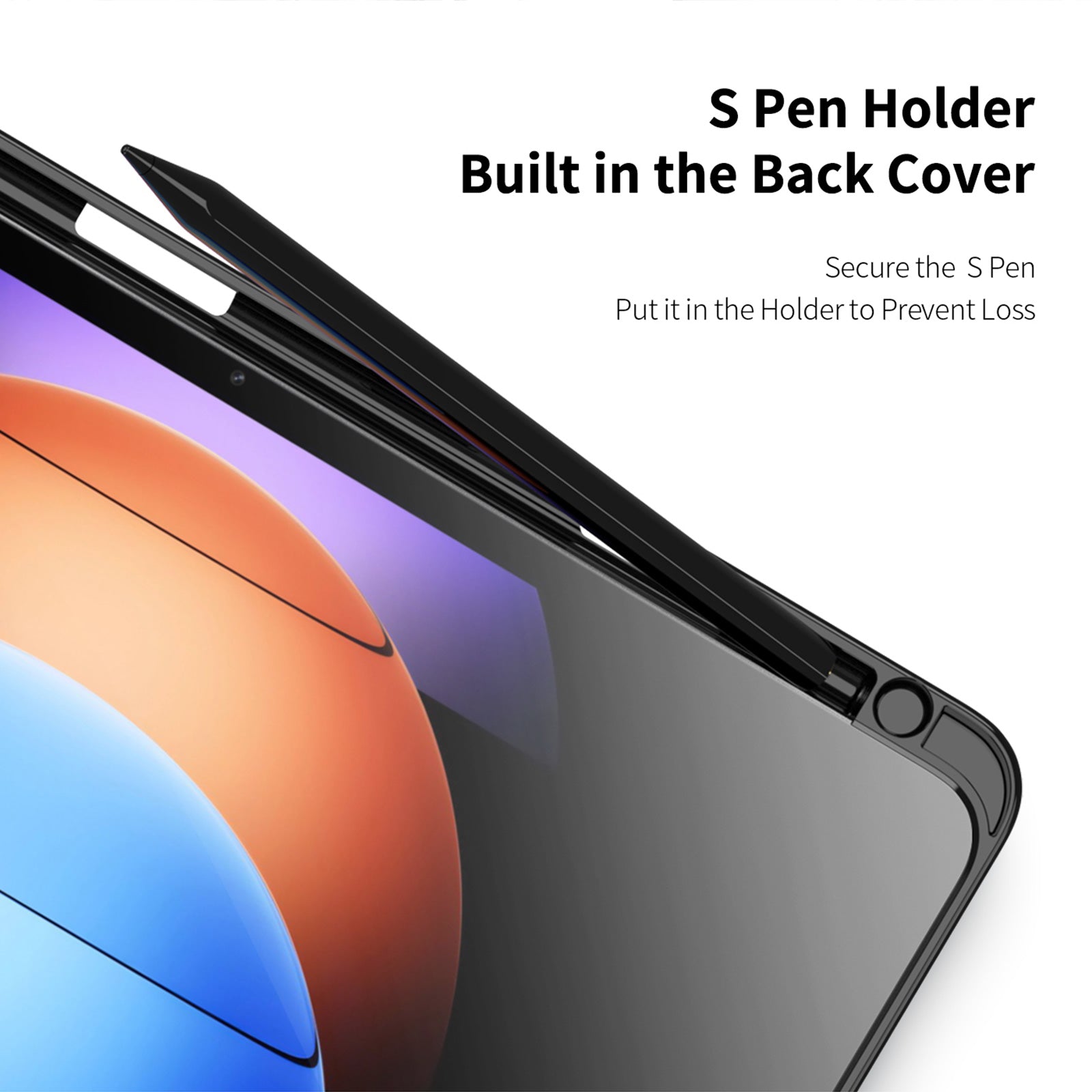 DUX DUCIS TOBY Series For Xiaomi Pad 6S Pro 12.4 Case Tri-fold Stand PU Leather Tablet Cover, Black