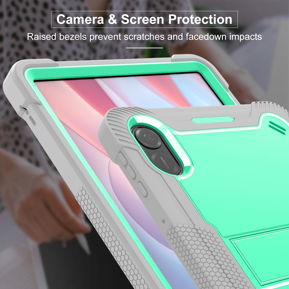 For Honor Pad X9 Protective Case Kickstand Shockproof Silicone + PC Tablet Cover