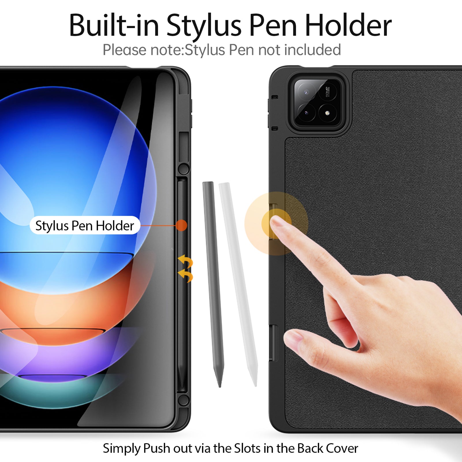 DUX DUCIS Domo Series for Xiaomi Pad 6S Pro 12.4 Leather Case Auto Wake / Sleep Tri-fold Stand Tablet Cover